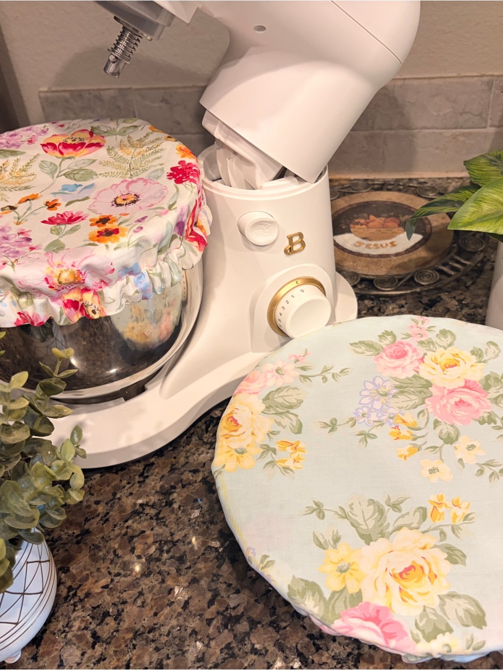 Floral Bowl Covers for Stand Mixer or Pie Dish